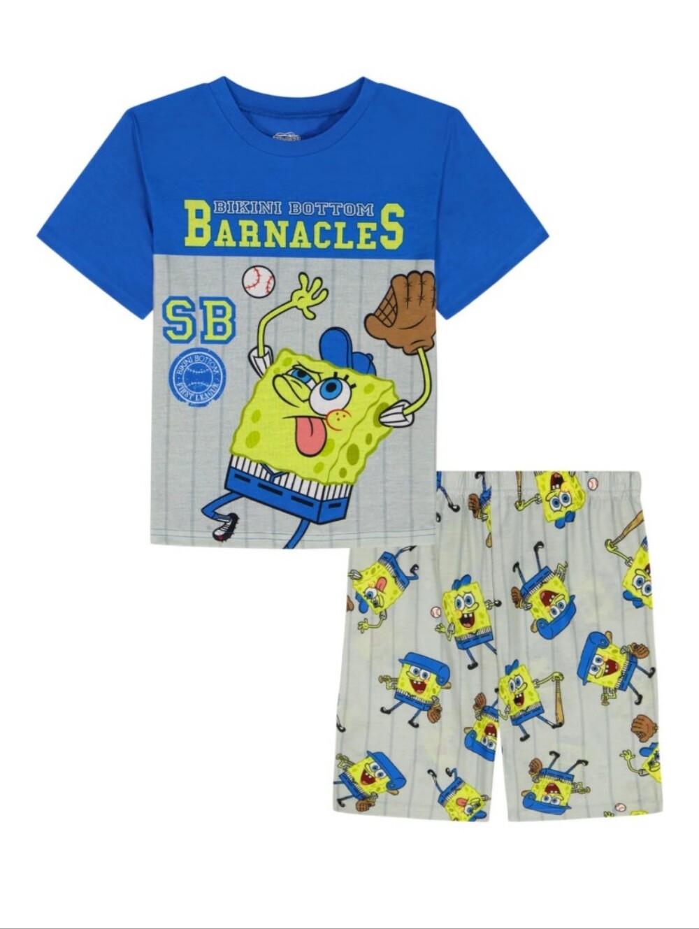 Nickelodeon Boys' 2-Piece Loose-fit Pajama Set Size 6 T SHIRT AND SHORTS Toddler